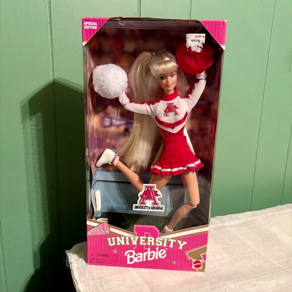 Vintage Mattel Special Edition University Barbie Doll Arkansas 1996 Brand New - Picture 1 of 6